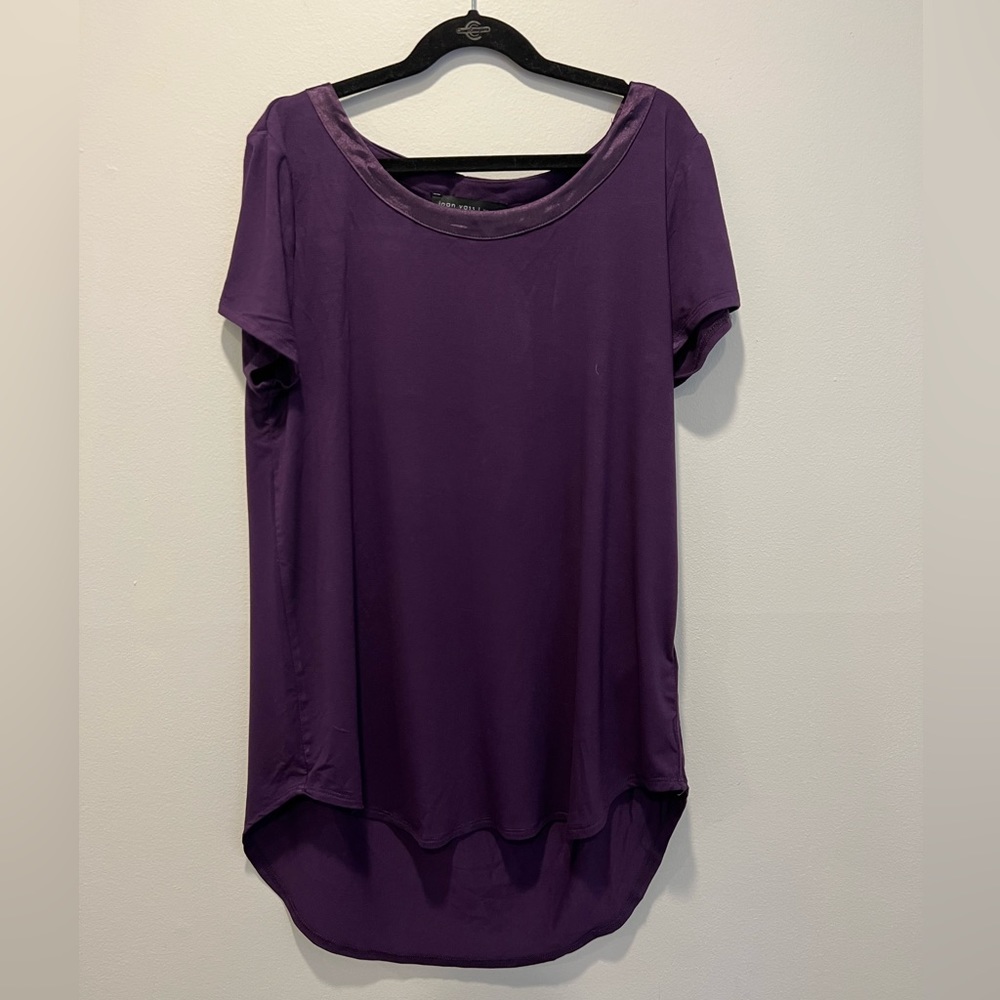 Joan Voss short sleeve tunic shirt - purple - small